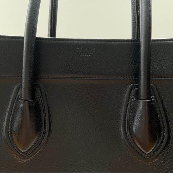Authentic Celine Calfskin Medium Luggage Phantom Tote! Posh-mark Authenticated! - Picture 7 of 12
